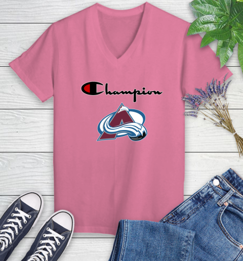 NHL Hockey Colorado Avalanche Champion Shirt Women's V-Neck T-Shirt 9