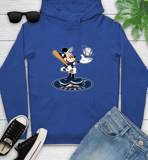 MLB Baseball Houston Astros Cheerful Mickey Disney Shirt Youth Hoodie 9