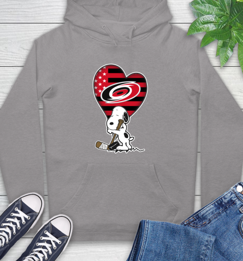 Carolina Hurricanes NHL Hockey The Peanuts Movie Adorable Snoopy Hoodie 6