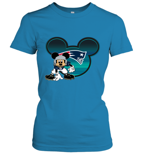NFL New England Patriots Mickey Mouse Disney Football T Shirt rkZQ2XwVKl4 ladies t shirt 20 95 151514 front sapphire