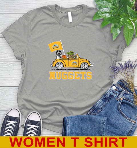 NBA Basketball Denver Nuggets Darth Vader Baby Yoda Driving Star Wars Shirt Women's T-Shirt 11