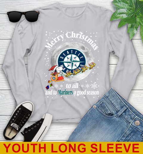 Seattle Mariners Merry Christmas To All And To Mariners A Good Season MLB Baseball Sports Youth Long Sleeve 5