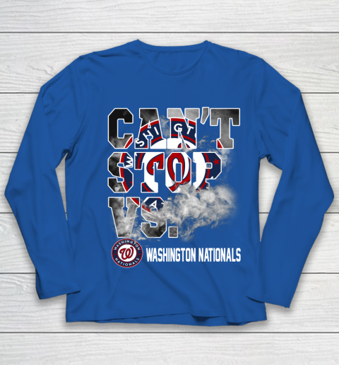 MLB Washington Nationals Baseball Can't Stop Vs Nationals Youth Long Sleeve 7
