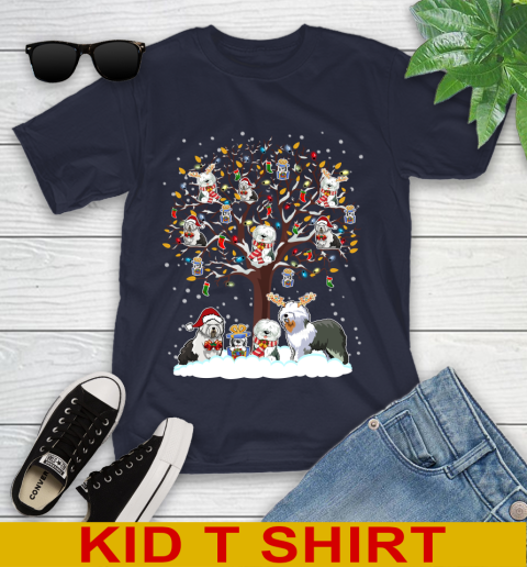 Old english Sheep dog dog pet lover light christmas tree shirt 98