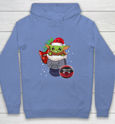 Chicago Bulls Christmas Baby Yoda Star Wars Funny Happy NBA Youth Hoodie 10