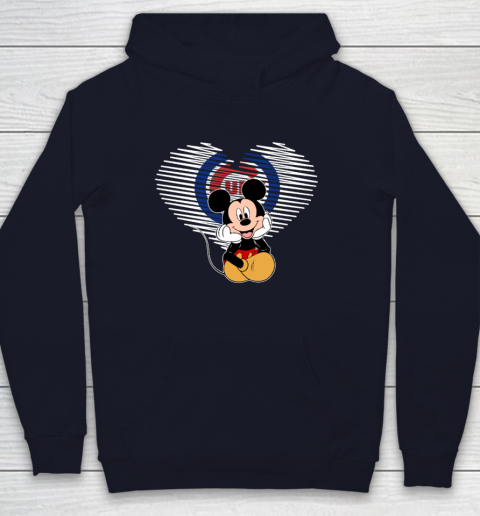 MLB Chicago Cubs The Heart Mickey Mouse Disney Baseball Youth Hoodie 2