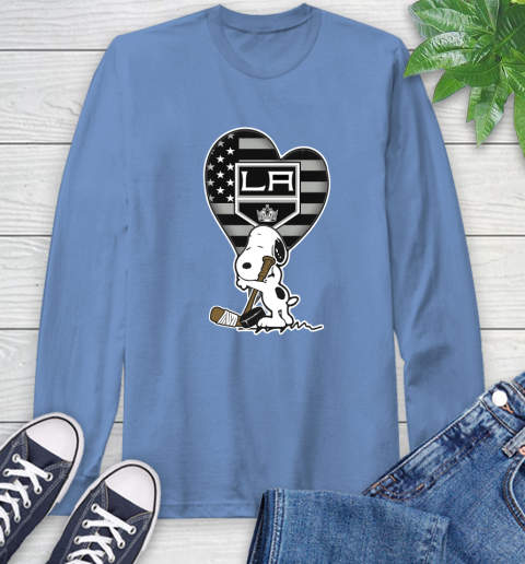 Los Angeles Kings NHL Hockey The Peanuts Movie Adorable Snoopy Long Sleeve T-Shirt 11