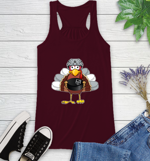 Los Angeles Kings Turkey Thanksgiving Day Racerback Tank 3