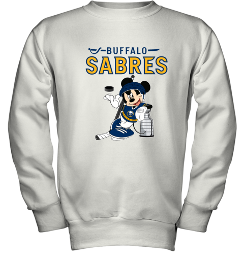 Mickey Buffalo Sabres With The Stanley Cup Hockey NHL Youth Sweatshirt