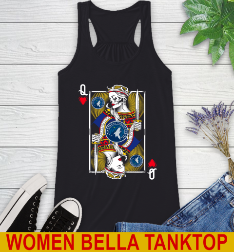 NBA Basketball Minnesota Timberwolves The Queen Of Hearts Card Shirt Racerback Tank