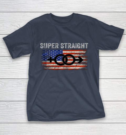Vintage Us Flag Gender Identity Super Straight Identity T-Shirt 3