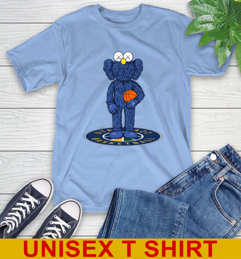NBA Basketball Utah Jazz Kaws Bff Blue Figure Shirt T-Shirt - Image 12