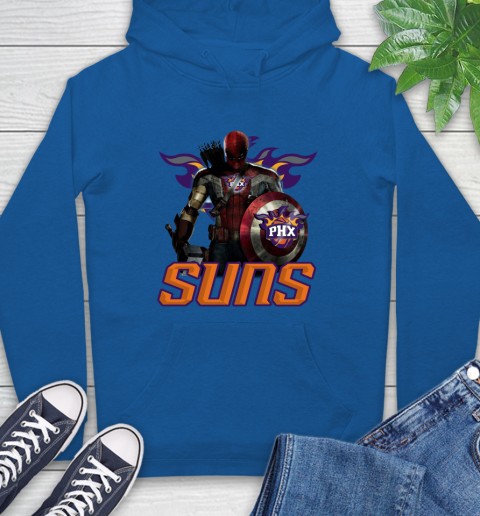 Phoenix Suns NBA Basketball Captain America Thor Spider Man Hawkeye Avengers Hoodie 9