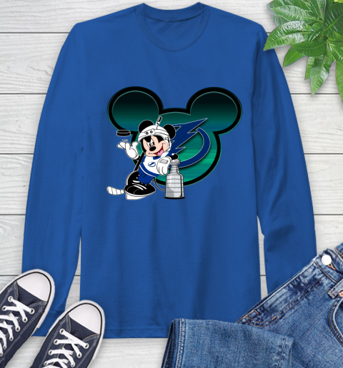 NHL Tampa Bay Lightning Stanley Cup Mickey Mouse Disney Hockey T Shirt Long Sleeve T-Shirt 9