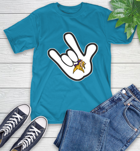 Minnesota Vikings NFL Football Mickey Rock Hand Disney T-Shirt 8