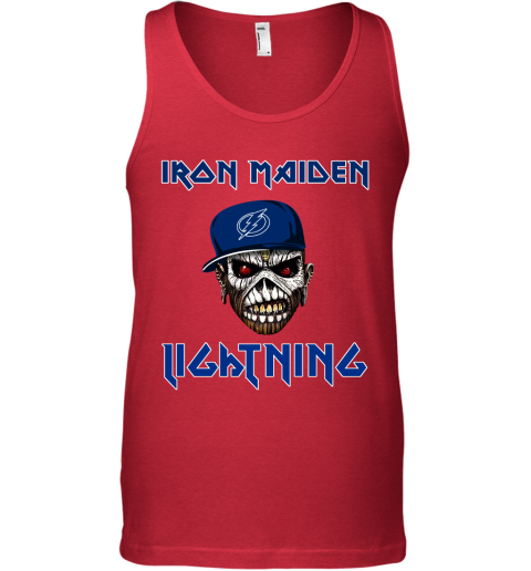 NHL Tampa Bay Lightning Iron Maiden Rock Band Music Hockey Sports rzk3zxWtJnW unisex tank 17 95 151514 front red