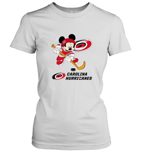 NHL Hockey Mickey Mouse Team Carolia Hurricanes Women's T-Shirt