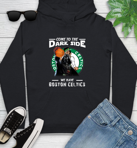 NBA Come To The Dark Side We Have Boston Celtics Star Wars Darth Vader Basketball Youth Hoodie