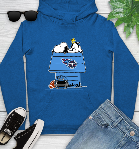 Tennessee Titans NFL Football Snoopy Woodstock The Peanuts Movie Youth Hoodie 9