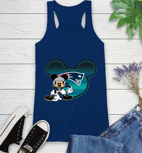 NFL New England Patriots Mickey Mouse Disney Football T Shirt Racerback Tank 9