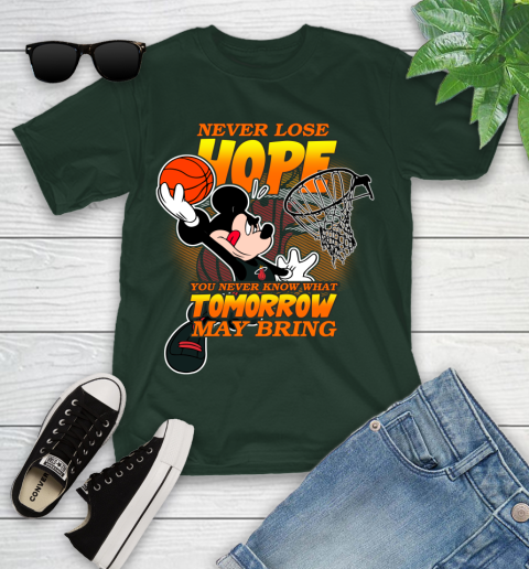 Miami Heat NBA Basketball Mickey Disney Never Lose Hope Youth T-Shirt 5