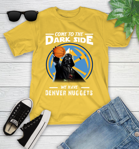 NBA Come To The Dark Side We Have Denver Nuggets Star Wars Darth Vader Basketball Youth T-Shirt 10