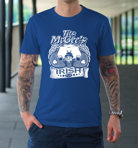 Tits McGee'ss Irish Pub Funny St. Patrick's Day Shamrocks T-Shirt 7