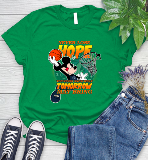 Minnesota Timberwolves NBA Basketball Mickey Disney Never Lose Hope Women's T-Shirt 9