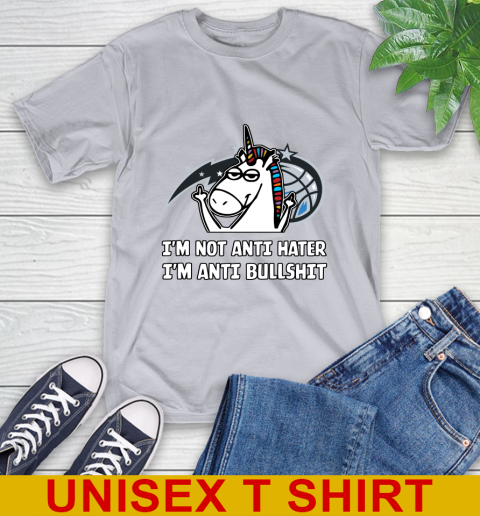Orlando Magic NBA Basketball Unicorn I'm Not Anti Hater I'm Anti Bullshit T-Shirt 6