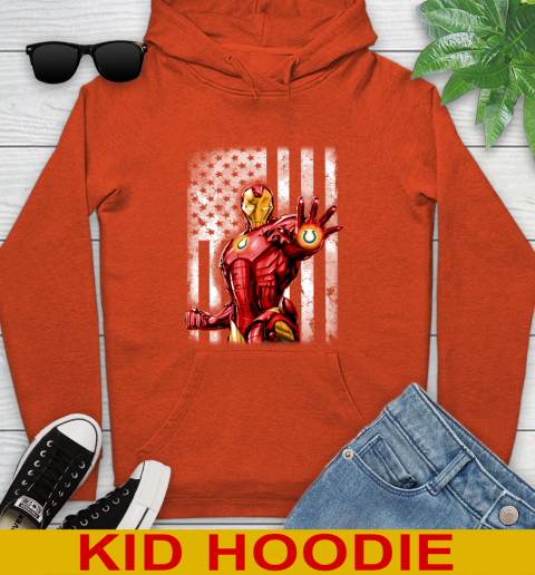 Indianapolis Colts NFL Football Iron Man Avengers American Flag Shirt Youth Hoodie 4