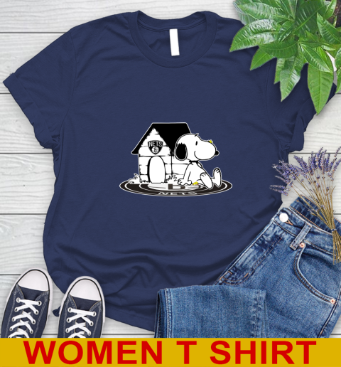 NBA Basketball Brooklyn Nets Snoopy The Peanuts Movie Shirt Women's T-Shirt 12