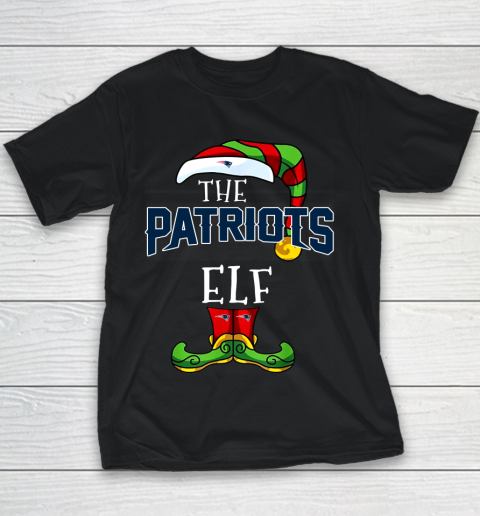 New England Patriots Christmas ELF Funny NFL Youth T-Shirt