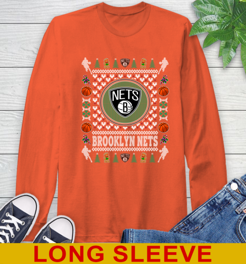 Brooklyn Nets Merry Christmas NBA Basketball Loyal Fan Long Sleeve T-Shirt 4