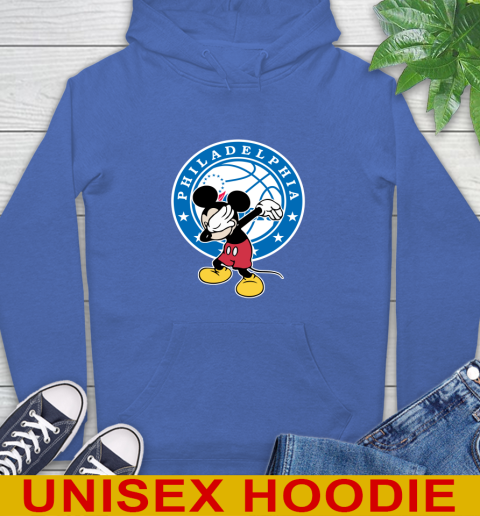 Philadelphia 76ers NBA Basketball Dabbing Mickey Disney Sports Hoodie 9