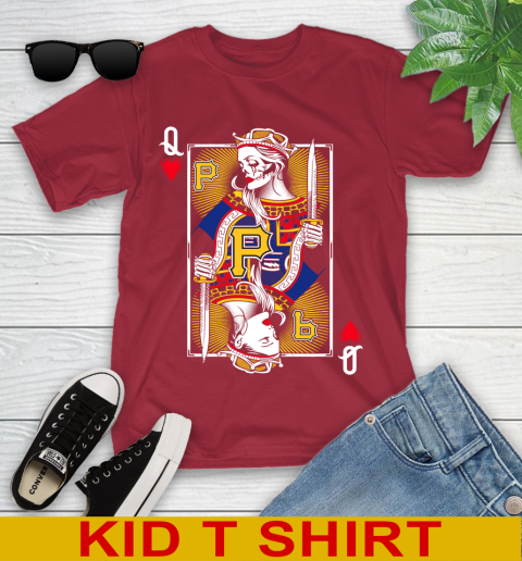 MLB Baseball Pittsburgh Pirates The Queen Of Hearts Card Shirt Youth T-Shirt 12