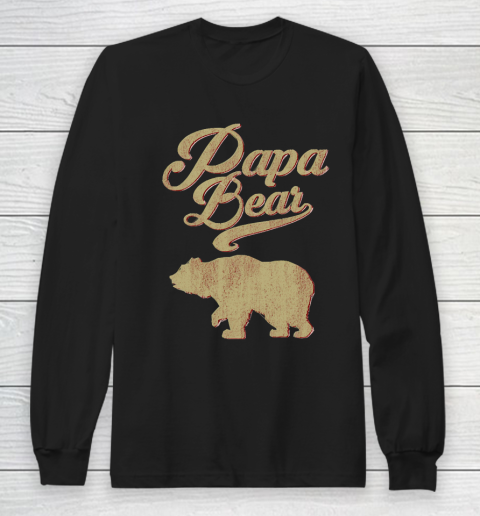 Father's Day Funny Gift Ideas Apparel  Vintage Papa Bear Father Long Sleeve T-Shirt