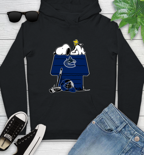 Vancouver Canucks NHL Hockey Snoopy Woodstock The Peanuts Movie Youth Hoodie 2