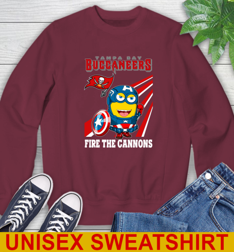 NFL Football Tampa Bay Buccaneers Captain America Marvel Avengers Minion Shirt Sweatshirt 6