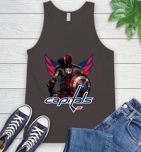 NHL Captain America Thor Spider Man Hawkeye Avengers Endgame Hockey Washington Capitals Tank Top 7
