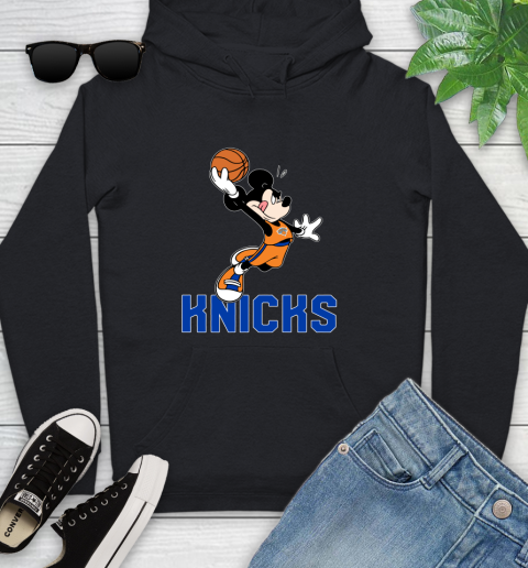 NBA Basketball New York Knicks Cheerful Mickey Mouse Shirt Youth Hoodie