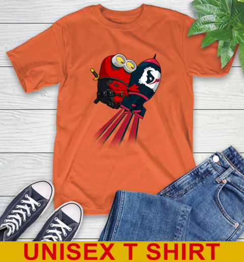 NFL Football Houston Texans Deadpool Minion Marvel Shirt T-Shirt 4