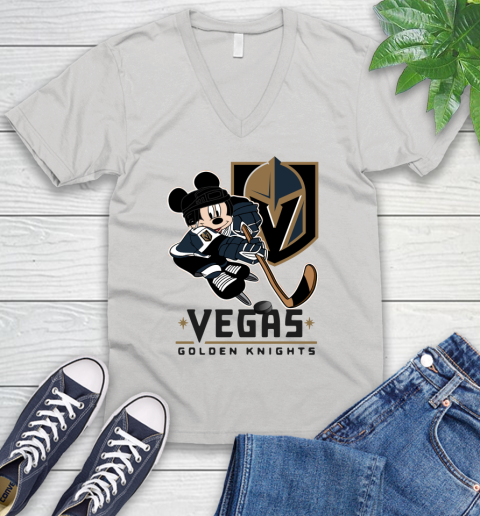 NHL Vegas Golden Knights Mickey Mouse Disney Hockey T Shirt V-Neck T-Shirt