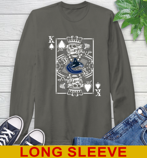 Vancouver Canucks NHL Hockey The King Of Spades Death Cards Shirt Long Sleeve T-Shirt 10