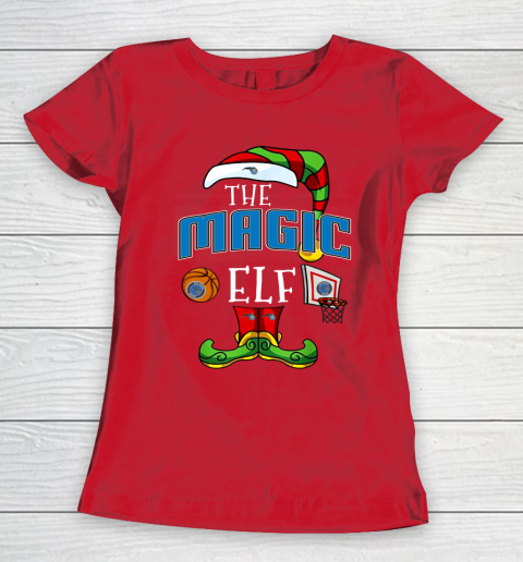 Orlando Magic Christmas ELF Funny NBA Women's T-Shirt 9