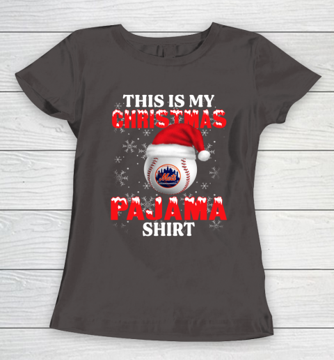New York Mets This Is My Christmas Pajama Shirt MLB Women's T-Shirt 7