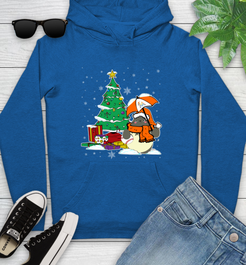 Miami Marlins MLB Baseball Cute Tonari No Totoro Christmas Sports Youth Hoodie 11