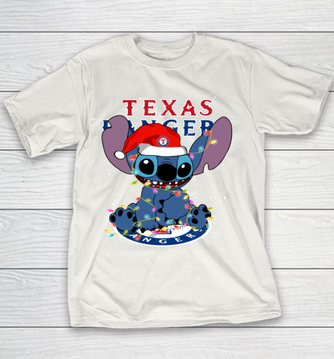 Texas Rangers MLB noel stitch Baseball Christmas Youth T-Shirt