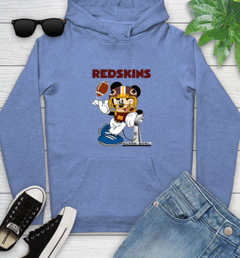NFL Washington Redskins Mickey Mouse Disney Super Bowl Football T Shirt Youth Hoodie 12