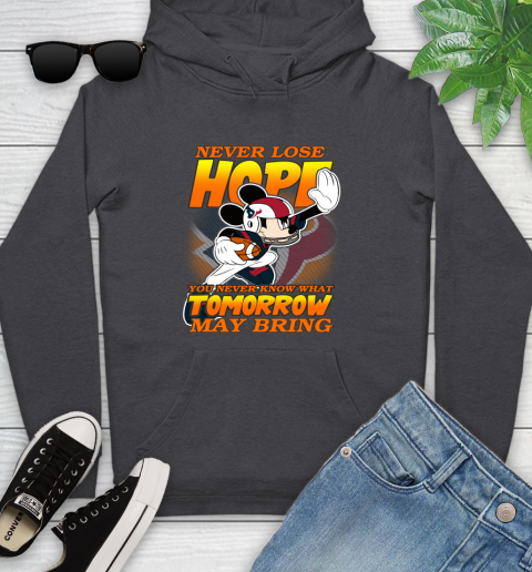 Houston Texans NFL Football Mickey Disney Never Lose Hope Youth Hoodie 8