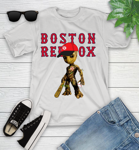 MLB Boston Red Sox Groot Guardians Of The Galaxy Baseball Youth T-Shirt